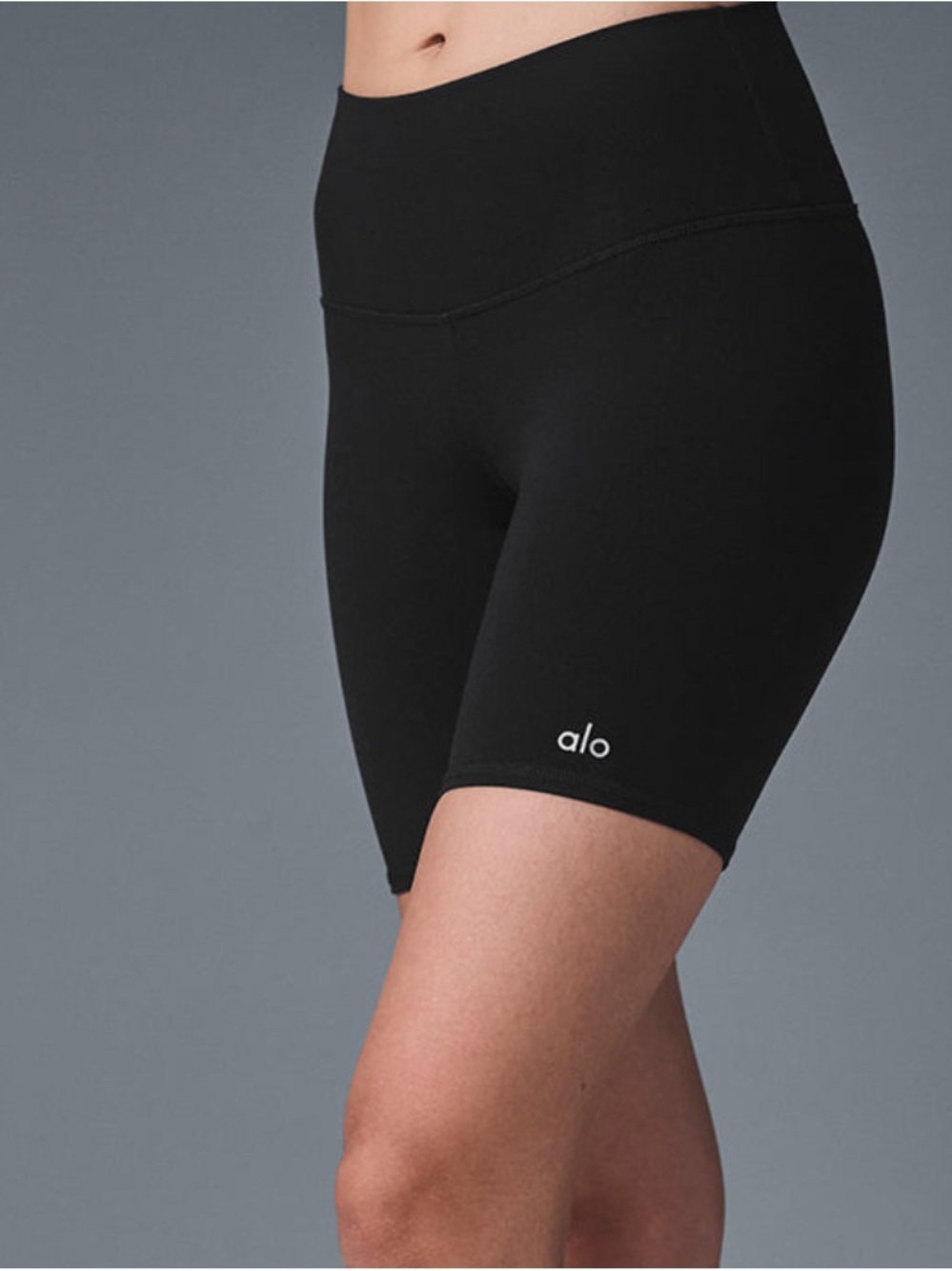 ALO Yoga Black High-Rise Bike Shorts